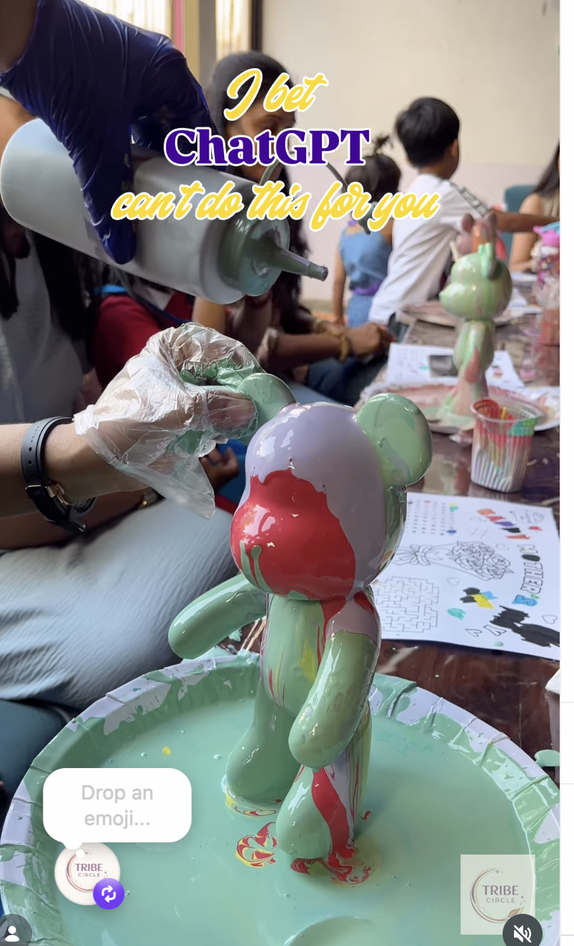 Fluid art pouring activity