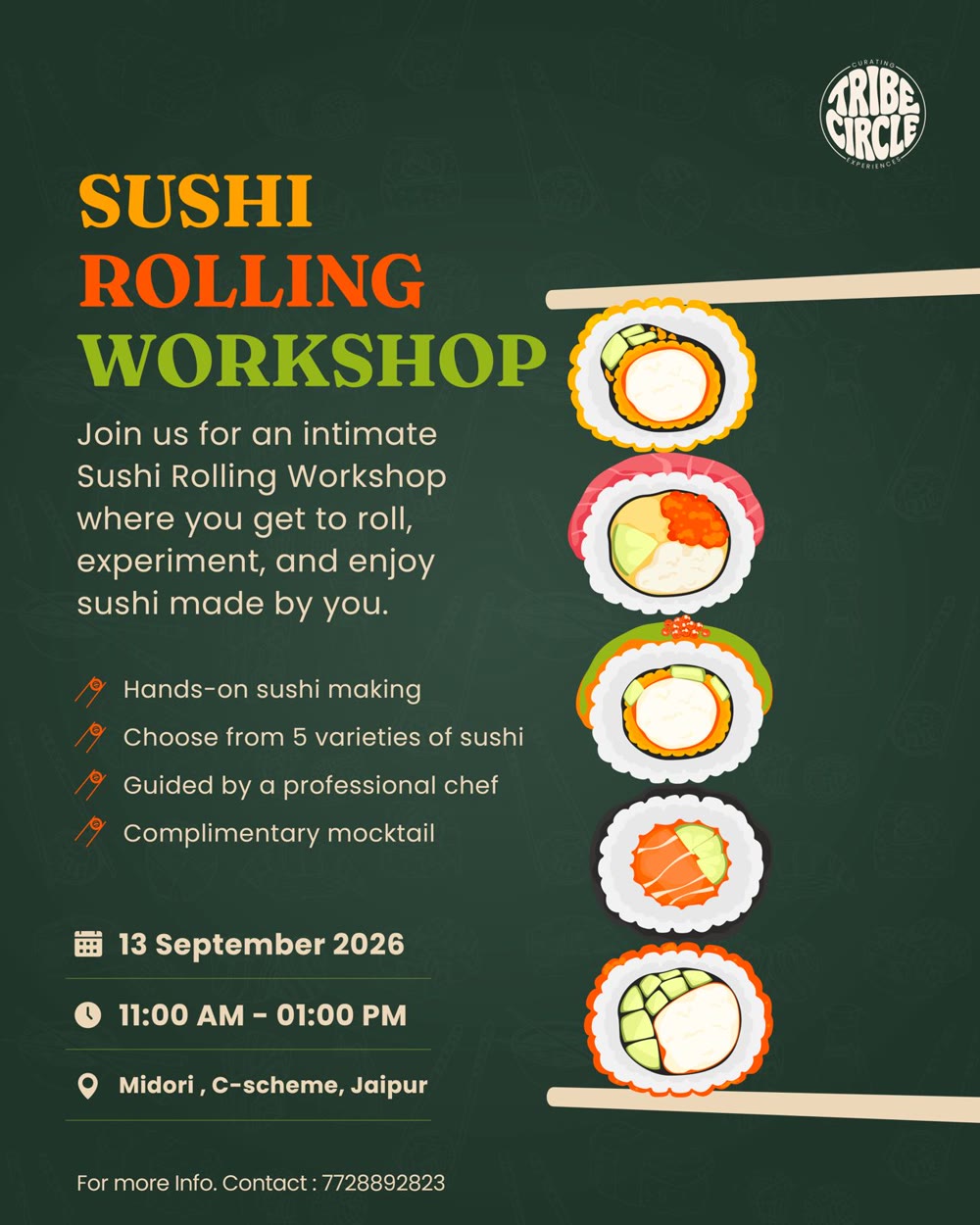 Sushi Rolling Workshop 2.0 poster